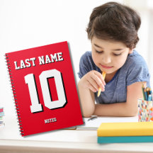 Custom Red Nachname Sports Jersey Number