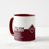 Custom Red NOT HEUTE SATAN Christliche Tasse (Vorderseite Links)