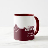 Custom Red NOT HEUTE SATAN Christliche Tasse (VorderseiteRechts)