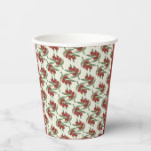 Custom Red Olive Muster Paper Cup Pappbecher (Vorderseite)