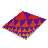 Custom Red Orange Scales Large Tile Fliese (Seite)