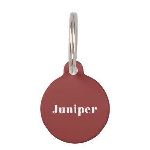 Custom Red Pet ID Tag Haustiermarke