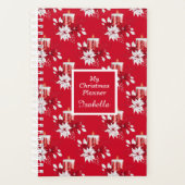 Custom Red Poinsettia Candle Christmas Planer (Vorderseite)