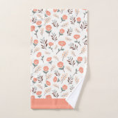Custom Red Poppies Botanical Towels Badhandtuch Set (Handtuch)