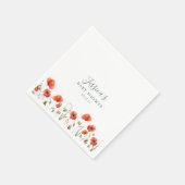 Custom Red Poppy Garden Floral Baby Dusche Serviette (Ecke)