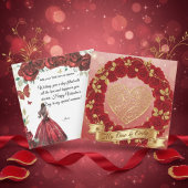 Custom Red Rose Dress Valentine's Day Card Karte