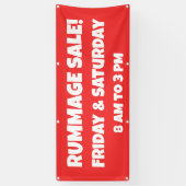 Custom Red Rummage Sale Banner (Vertikal)