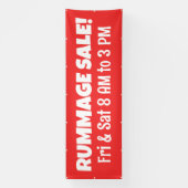 Custom Red Rummage Sale Banner (Vertikal)