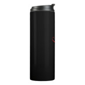 Custom Red Script Name Black Thermal Tumbler Thermosbecher (Nach links gedreht)