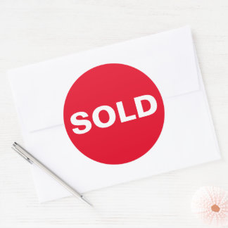 Custom Red Sold Aufkleber