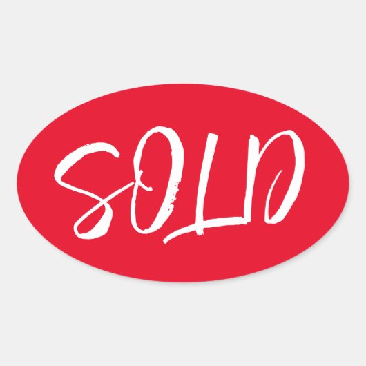 Custom Red Sold Aufkleber (Vorderseite)