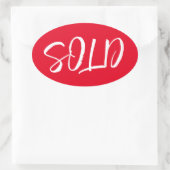 Custom Red Sold Aufkleber (Tasche)