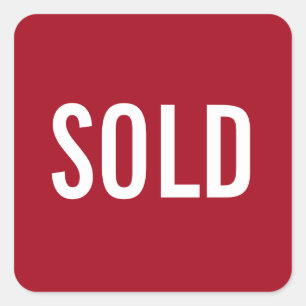 Custom Red Sold Aufkleber