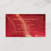 Custom Red Space Cosmo Gradient Beruflich Visitenkarte (Rückseite)