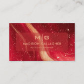 Custom Red Space Cosmo Gradient Beruflich Visitenkarte (Vorderseite)