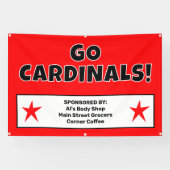 Custom Red Sports Team Banner (Horizontal)