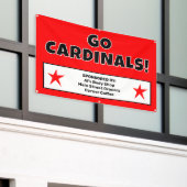 Custom Red Sports Team Banner (Äußeres Gebäude)
