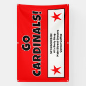 Custom Red Sports Team Banner (Vertikal)