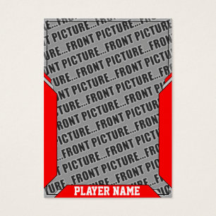 Custom Red Sports Trading Card