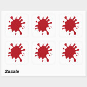 Custom Red Spritzer Stickers - Bearbeitbares Desig (Blatt)
