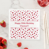 Custom Red Stars mit Message Birthday Party Serviette (Beispiel)
