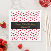 Custom Red Stars mit Message Birthday Party Serviette (Beispiel)