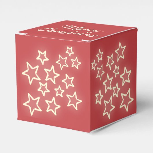Custom Red Stars | Personalisierte Felder Geschenkschachtel (Vorderseite)