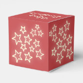 Custom Red Stars | Personalisierte Felder Geschenkschachtel (Rückseite)