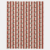 Custom Red Stripe German Shepherd Pet Name Fleecedecke (Vorderseite)