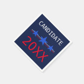 Custom Red Stripes and Blue Stars 2024 Elections Serviette (Ecke)