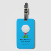 Custom Red T-Shirt Golf Luggage Tag Gepäckanhänger (Vorderseite Vertikal)