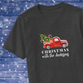 Custom Red Truck Matching Family Weihnachten T-Shirt