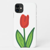 Custom red tulip Blume Zazzle Basic Smartphone iPhone Hülle (Rückseite)