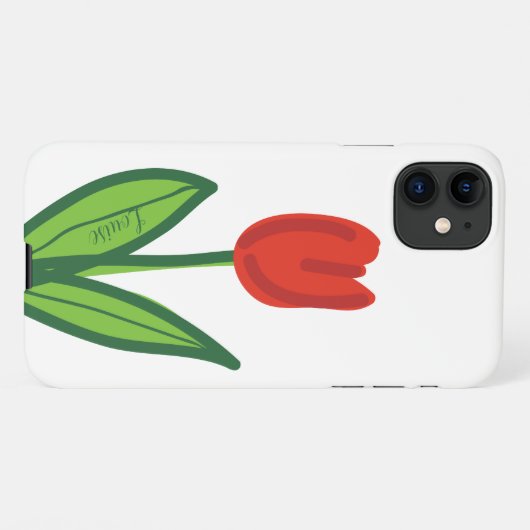 Custom red tulip Blume Zazzle Basic Smartphone iPhone Hülle (Rückseite (Horizontal))