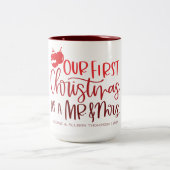  | Custom Red Typografy Zweifarbige Tasse (Mittel)