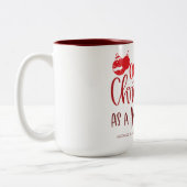  | Custom Red Typografy Zweifarbige Tasse (Links)