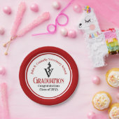 Custom Red Veterinary School Graduation Party Pappteller (Party)