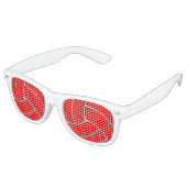 Custom Red Volleyball Party Sonnenbrille (Schrägansicht)