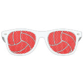 Custom Red Volleyball Party Sonnenbrille (Vorderseite)