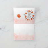 Custom Red Watercolor Poppies Vielen Dank Dankeskarte (Innenseite)