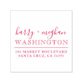 Custom Red Wedding Names Script-Rücksendeadresse Permastempel (Design)
