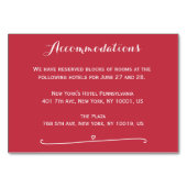Custom Red Wedding Unterkunft Cards Herz Tischnummer (Vorderseite)