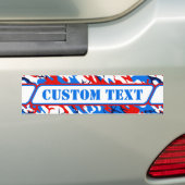 Custom Red White and Blue Camouflage Autoaufkleber (Auf Auto)