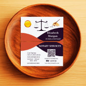 Custom Red White Black Notary Card Template Visitenkarte