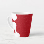 Custom Red & White Blob Mug – Editable Design Milchtasse (Linke Ecke)