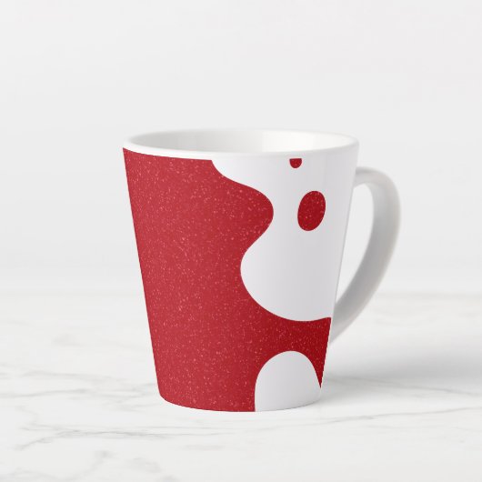 Custom Red & White Blob Mug – Editable Design Milchtasse (Rechte Ecke)
