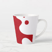 Custom Red & White Blob Mug – Editable Design Milchtasse (Rechts)