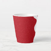 Custom Red & White Blob Mug – Editable Design Milchtasse (Vorderseite)