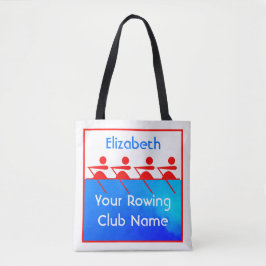 Custom Red White Blue Women's Rowing Team Tasche