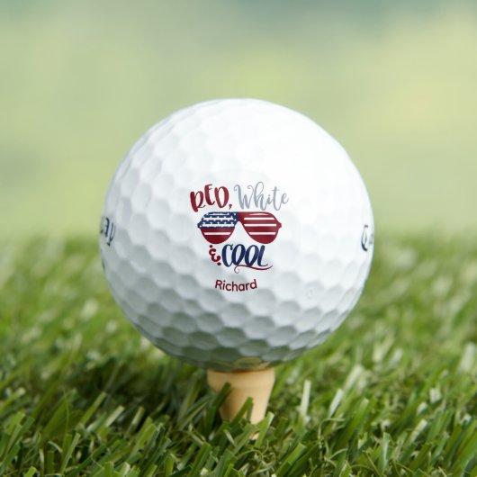 Custom Red White Cool Callaway Supersoft Golf Ball (Insitu T-Shirt)